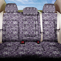 Hibiscus Bloom Island Tribal Waves Back Car Seat Cover Purple Polynesian Pattern
