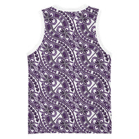 Hibiscus Bloom Island Tribal Waves Basketball Jersey Purple Polynesian Pattern LT01 - Polynesian Pride