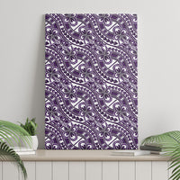 Hibiscus Bloom Island Tribal Waves Canvas Wall Art Purple Polynesian Pattern LT01 - Polynesian Pride