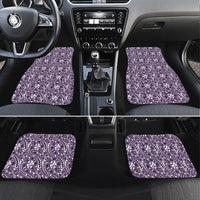 Hibiscus Bloom Island Tribal Waves Car Mats Purple Polynesian Pattern LT01 Set 4pcs Purple - Polynesian Pride