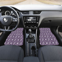 Hibiscus Bloom Island Tribal Waves Car Mats Purple Polynesian Pattern LT01 Set 2pcs - Front Purple - Polynesian Pride