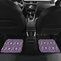 Hibiscus Bloom Island Tribal Waves Car Mats Purple Polynesian Pattern LT01 Set 2pcs - Back Purple - Polynesian Pride