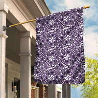 Hibiscus Bloom Island Tribal Waves Garden Flag Purple Polynesian Pattern LT01 House Flag Purple - Polynesian Pride