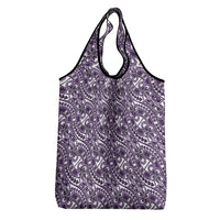 Hibiscus Bloom Island Tribal Waves Grocery Bag Purple Polynesian Pattern LT01 - Polynesian Pride