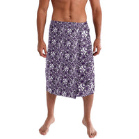 Hibiscus Bloom Island Tribal Waves Lavalava Purple Polynesian Pattern