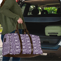 Hibiscus Bloom Island Tribal Waves Travel Bag Purple Polynesian Pattern LT01 - Polynesian Pride