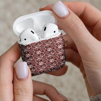 Hibiscus Bloom Island Tribal Waves AirPods Case Red Polynesian Pattern