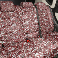 Hibiscus Bloom Island Tribal Waves Back Car Seat Cover Red Polynesian Pattern LT01 - Polynesian Pride
