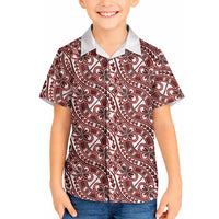 Hibiscus Bloom Island Tribal Waves Hawaiian Shirt Red Polynesian Pattern LT01 - Polynesian Pride