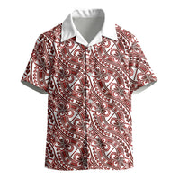 Hibiscus Bloom Island Tribal Waves Kid Hawaiian Shirt Red Polynesian Pattern LT01 - Polynesian Pride