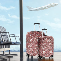 Hibiscus Bloom Island Tribal Waves Luggage Cover Red Polynesian Pattern LT01 - Polynesian Pride