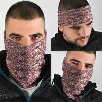 Hibiscus Bloom Island Tribal Waves Neck Gaiter Red Polynesian Pattern