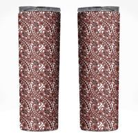Hibiscus Bloom Island Tribal Waves Skinny Tumbler Red Polynesian Pattern LT01 Red - Polynesian Pride