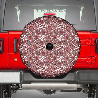 Hibiscus Bloom Island Tribal Waves Spare Tire Cover Red Polynesian Pattern LT01 - Polynesian Pride