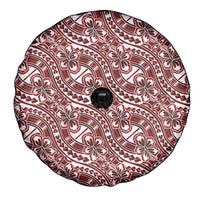 Hibiscus Bloom Island Tribal Waves Spare Tire Cover Red Polynesian Pattern LT01 - Polynesian Pride