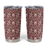 Hibiscus Bloom Island Tribal Waves Tumbler Cup Red Polynesian Pattern LT01 Red - Polynesian Pride