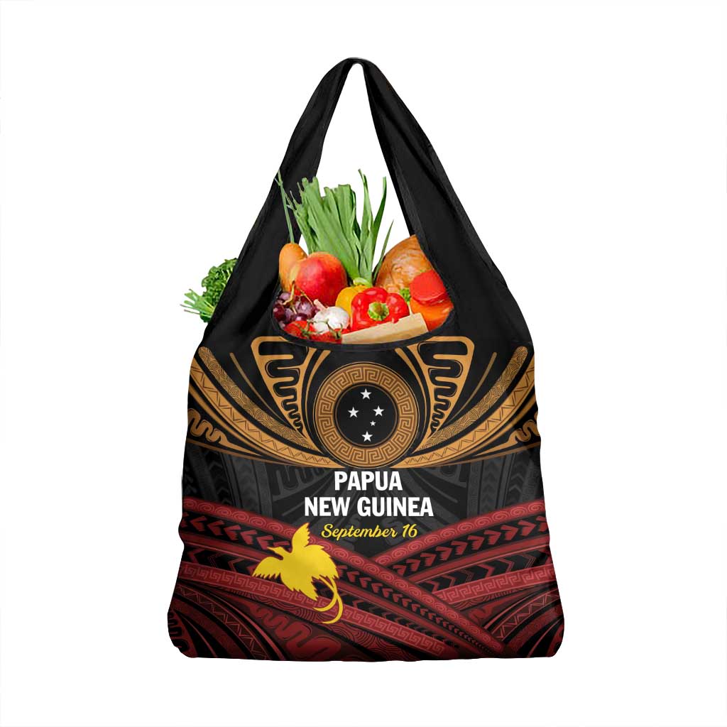 Papua New Guinea Bird of Paradise Grocery Bag 16 September 1975 Independence Day Anniversary LT01 1-pack One Size Black - Polynesian Pride
