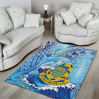 Tuvalu mo te Atua Area Rug Tuvalu Dolphin Polynesian Pattern LT01 - Polynesian Pride