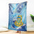 Tuvalu mo te Atua Blanket Tuvalu Dolphin Polynesian Pattern