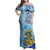 Tuvalu mo te Atua Family Matching Off Shoulder Maxi Dress and Hawaiian Shirt Tuvalu Dolphin Polynesian Pattern