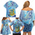 Tuvalu mo te Atua Family Matching Off Shoulder Short Dress and Hawaiian Shirt Tuvalu Dolphin Polynesian Pattern