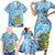 Tuvalu mo te Atua Family Matching Short Sleeve Bodycon Dress and Hawaiian Shirt Tuvalu Dolphin Polynesian Pattern