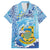 Tuvalu mo te Atua Family Matching Summer Maxi Dress and Hawaiian Shirt Tuvalu Dolphin Polynesian Pattern