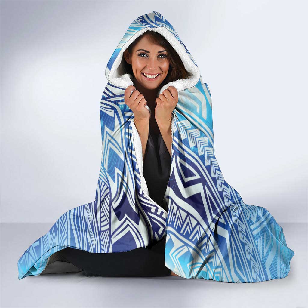 Tuvalu mo te Atua Hooded Blanket Tuvalu Dolphin Polynesian Pattern LT01 - Polynesian Pride