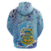 Tuvalu mo te Atua Hoodie Tuvalu Dolphin Polynesian Pattern LT01 - Polynesian Pride