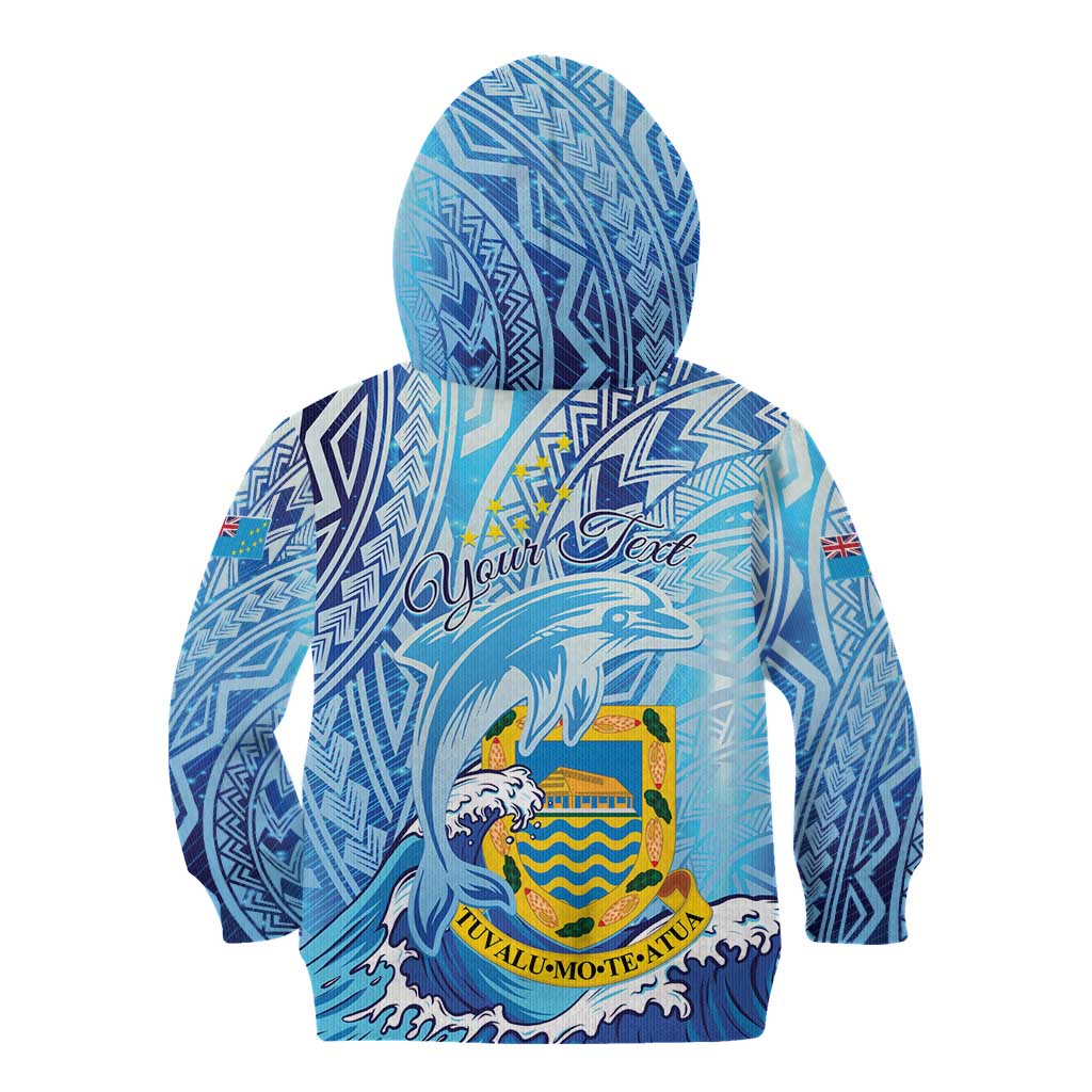 Tuvalu mo te Atua Kid Hoodie Tuvalu Dolphin Polynesian Pattern LT01 - Polynesian Pride