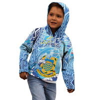 Tuvalu mo te Atua Kid Hoodie Tuvalu Dolphin Polynesian Pattern LT01 - Polynesian Pride