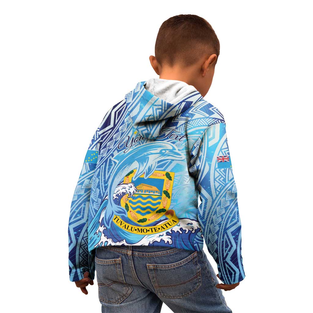 Tuvalu mo te Atua Kid Hoodie Tuvalu Dolphin Polynesian Pattern LT01 - Polynesian Pride