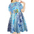 Tuvalu mo te Atua Kid Short Sleeve Dress Tuvalu Dolphin Polynesian Pattern