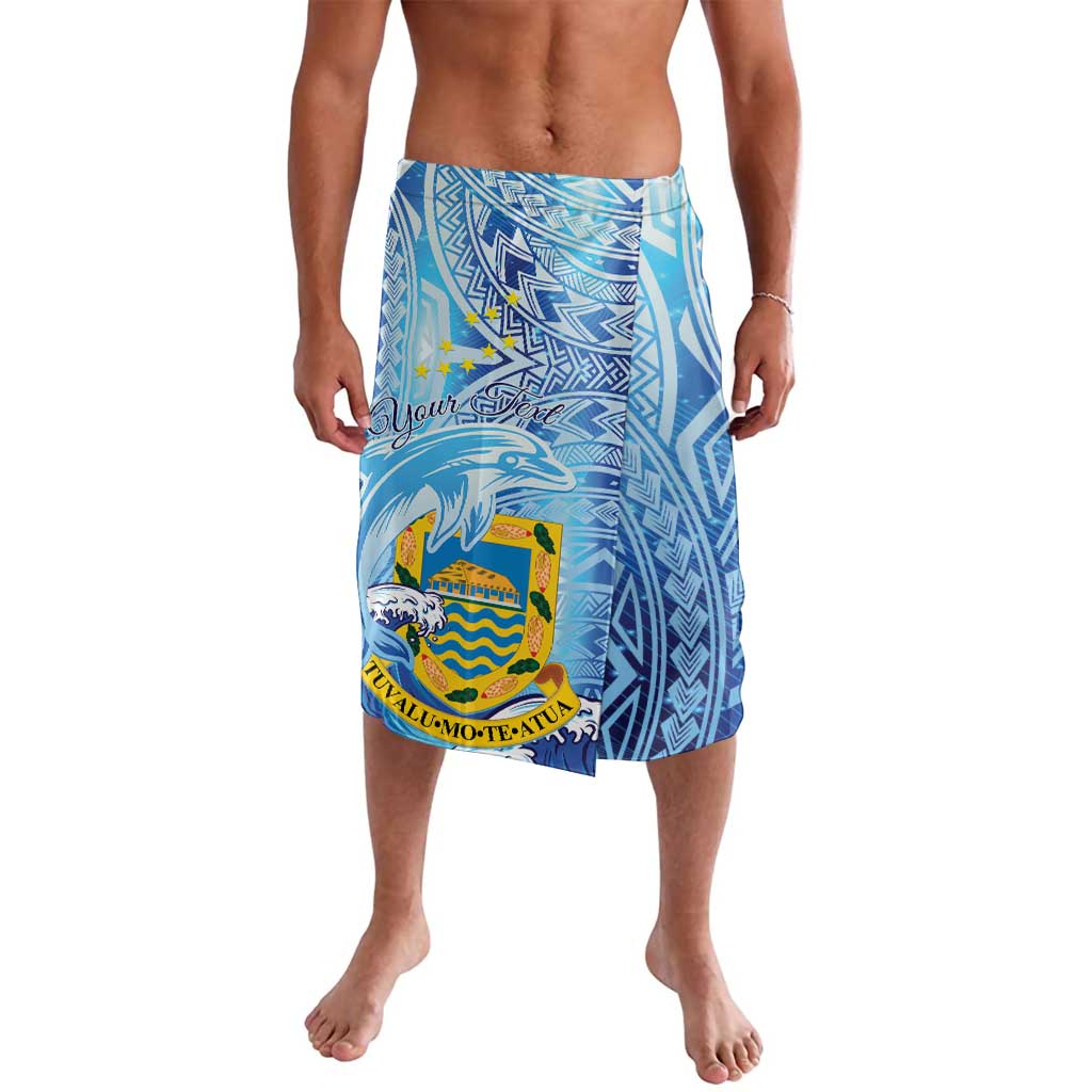 Tuvalu mo te Atua Lavalava Tuvalu Dolphin Polynesian Pattern LT01 Blue - Polynesian Pride