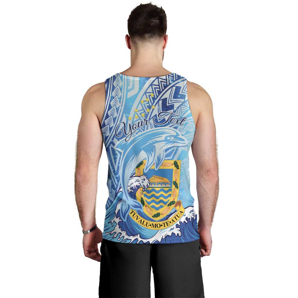 Tuvalu mo te Atua Men Tank Top Tuvalu Dolphin Polynesian Pattern LT01 - Polynesian Pride