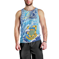 Tuvalu mo te Atua Men Tank Top Tuvalu Dolphin Polynesian Pattern LT01 - Polynesian Pride