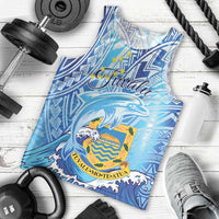 Tuvalu mo te Atua Men Tank Top Tuvalu Dolphin Polynesian Pattern LT01 - Polynesian Pride