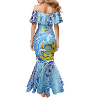 Tuvalu mo te Atua Mermaid Dress Tuvalu Dolphin Polynesian Pattern LT01 - Polynesian Pride