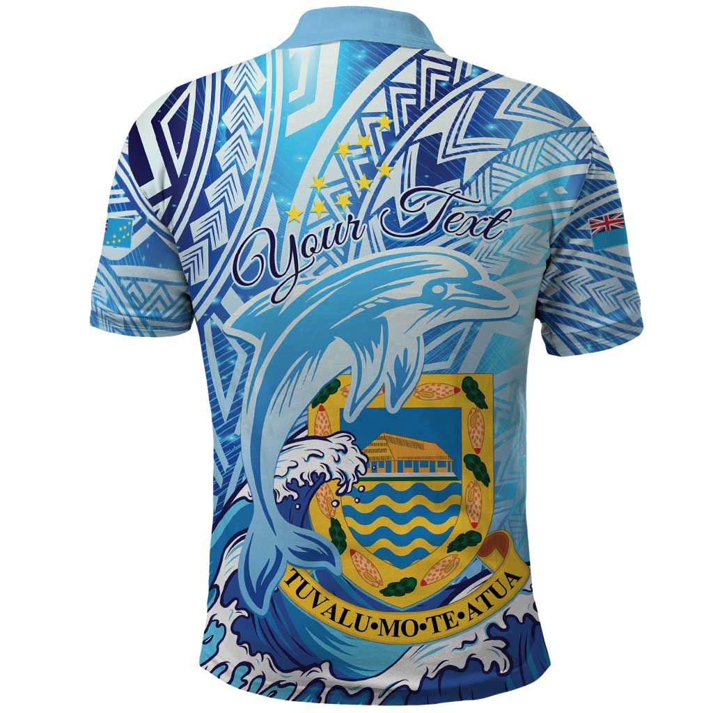 Tuvalu mo te Atua Polo Shirt Tuvalu Dolphin Polynesian Pattern LT01 - Polynesian Pride