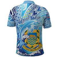 Tuvalu mo te Atua Polo Shirt Tuvalu Dolphin Polynesian Pattern LT01 - Polynesian Pride