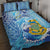 Tuvalu mo te Atua Quilt Bed Set Tuvalu Dolphin Polynesian Pattern