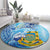 Tuvalu mo te Atua Round Carpet Tuvalu Dolphin Polynesian Pattern