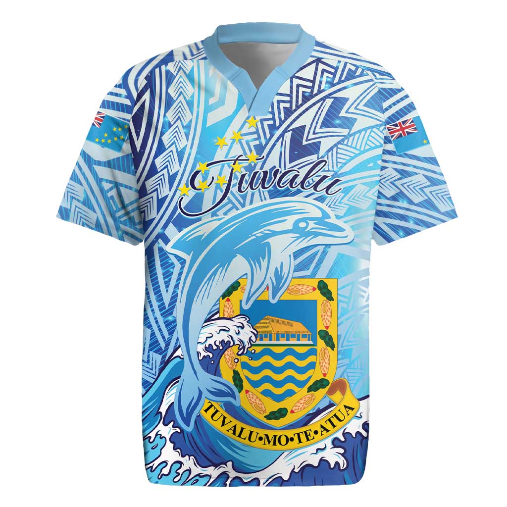 Tuvalu mo te Atua Rugby Jersey Tuvalu Dolphin Polynesian Pattern