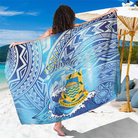 Tuvalu mo te Atua Sarong Tuvalu Dolphin Polynesian Pattern LT01 One Size 44 x 66 inches Blue - Polynesian Pride