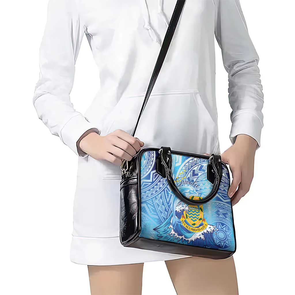Tuvalu mo te Atua Shoulder Handbag Tuvalu Dolphin Polynesian Pattern LT01 - Polynesian Pride