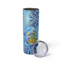 Tuvalu mo te Atua Skinny Tumbler Tuuvalu Dolphin Polynesian Pattern LT01 - Polynesian Pride