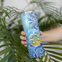 Tuvalu mo te Atua Skinny Tumbler Tuuvalu Dolphin Polynesian Pattern LT01 - Polynesian Pride