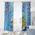 Tuvalu mo te Atua Window Curtain Tuvalu Dolphin Polynesian Pattern