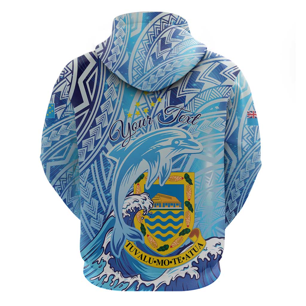 Tuvalu mo te Atua Zip Hoodie Tuvalu Dolphin Polynesian Pattern LT01 - Polynesian Pride