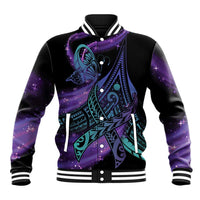 In September We Wear Teal And Purple Baseball Jacket Magic Ribbon Semicolon LT01 Unisex Purple - Polynesian Pride